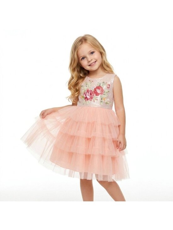Other - Girls Blush Pink Floral Party Dress